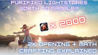 BDO  Opening 2000 Purified Lighstones of Fire  Worth to Gamble 2023  Crafting Explained [upl. by Silvestro376]