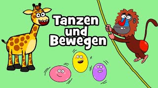 ♪ ♪ Kinderlied Tanzen und Bewegen  Kinder Tanz amp Bewegungslieder  Hurra Kinderlieder Kinderdisco [upl. by Grunenwald]