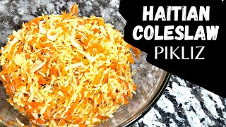 Pikliz Haitian Spicy Coleslaw Recipe  Easy Haitian Condiment for Grilled Meats and Sandwiches [upl. by Bullen]