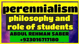 Pedagogy  Perennialism  philosophy educational  role students  philosophy perennialism [upl. by Dimitris850]