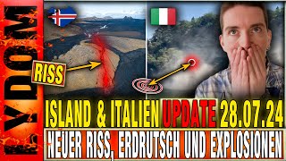 Island Campi Flegrei und Stromboli  Riss Erdrutsch und Explosionen [upl. by Ikim81]