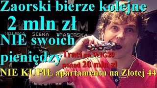 Zaorski bierze kolejne 2 mln ze zbiórki bsb i traci 20 mln na WIG20 Trader21 Cezary Graf Mentzen [upl. by Bette780]