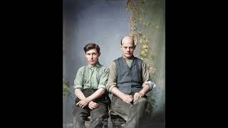 Colorized photo of father and son Waynesboro PA early 1900s [upl. by Kassie]