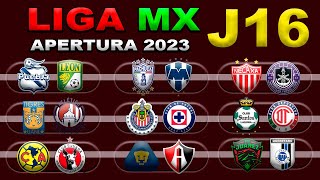 FECHAS HORARIOS Y CANALES PARA LA JORNADA 16 DE LA LIGA MX APERTURA 2023 [upl. by Selym]