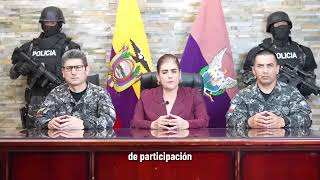 MINISTRA DEL INTERIOR CALIFICA DE INTENTO DESESTABILIZADOR A LA DENUNCIA DE LA VICEPRESIDENTA [upl. by Trahurn]