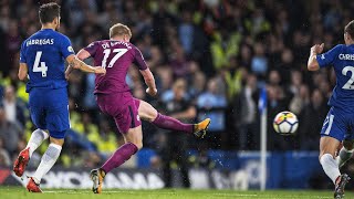 De Bruyne Goal vs Chelsea  Premier League 201718 [upl. by Assir]