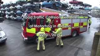 Road Traffic Collision Exercise at Motorhog in Mirfield [upl. by Doralyn]