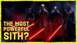 Who Was The MOST POWERFUL Sith Lord In All Of Star Wars [upl. by Atilrak]