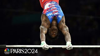 Frederick Richard ROCKS high bar advances to first allaround final  Paris Olympics  NBC Sports [upl. by Annawat816]