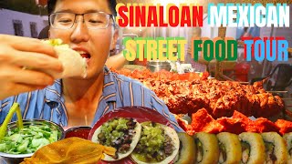 SINALOAN MEXICAN STREET FOOD TOUR  SINALOAN SUSHI  PORK TAMAL  INSANE TACOS in Culiacán Sinaloa [upl. by Penelope582]