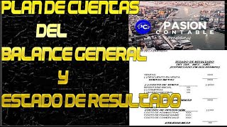 PLAN DE CUENTAS DE CONTABILIDAD DEL BALANCE GENERAL Y ESTADO DE RESULTADO [upl. by Hembree]