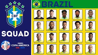 BRAZIL Possible Squad For Copa America 2024  Brazil Squad  FootWorld [upl. by Aelat764]