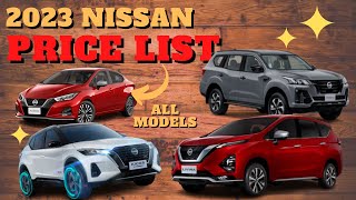 Nissan Price List 2023 Philippines  All Models [upl. by Ecirtap]