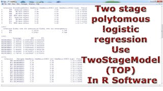 Twostage polytomous logistic regression Use TwoStageModel TOP With In R Software [upl. by Ednutabab588]