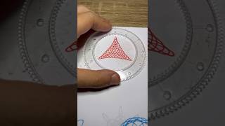 Spirograph red enlaced triangles asmr spirograph art drawing satisfying relaxing [upl. by Ahsiei]