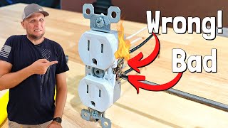 The BIGGEST Mistakes DIYers Dont Know They Are Making When Wiring Receptacles  How To [upl. by Ingvar]