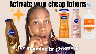 How I turned my Cheap Lotions to Super Brightening Lotions [upl. by Milzie]