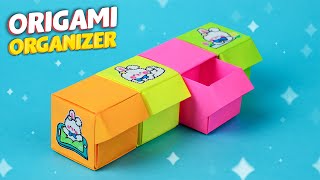 How to make paper organizer  Paper craft tutorial  Origami [upl. by Assile]