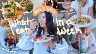 food diaries first week of college📚 meal prep mental health check in amp how I deal w loneliness [upl. by Adiol]