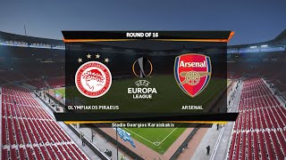 Olympiakos vs Arsenal  Round of 16  Europa League 202021 [upl. by Adnicul408]