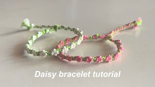 How to make daisy bracelet  yarnivora [upl. by Bond278]