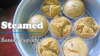 Banana Steamed Cupcake Recipe [upl. by Wrand]