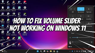 How to Fix Volume Slider Not Working on Windows 11 [upl. by Eeldarb]