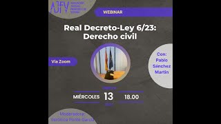 Webinar de derecho civil sobre el REAL DECRETOLEY 62023 DE 19 DE DICIEMBRE [upl. by Conlen]