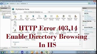 Enable Directory Browsing In IIS HTTP Error 40314The Web server is configured to not list [upl. by Adarbil]