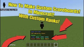 Minecraft How To Make A Custom Scoreboard With Ranks Indepth Tutorial [upl. by Akeirahs]