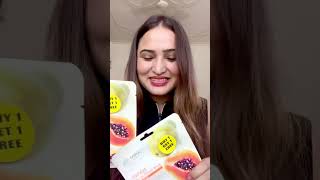 Sheet mask kaise use kare😍  sheet mask india shorts skincare sheetmasks diy facepack hack [upl. by Irallih]