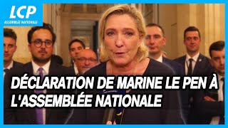 Déclaration de Marine Le Pen à lAssemblée nationale  19072024 [upl. by Arny]