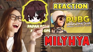 REACTION MILYHYA PUBG Indonesia  Sebuah Candaan Jelek [upl. by Nolrev91]