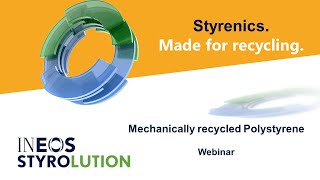 Mechanically recycled Polystyrene EMEA  webinar [upl. by Awra]