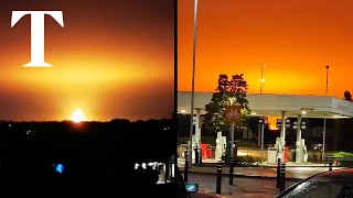 Lightning strike triggers massive explosion at Oxford power plant [upl. by Ahmed535]