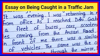 Essay on Being Caught in a Traffic Jam in English  Paragraph on Being Caught in a Traffic Jam [upl. by Aseral812]