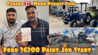 Ford 3600 tractor Modifications nd Ford 3620 paint job start  Canada Work Permit Done  Old Tractor [upl. by Eivi911]