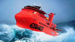 Worlds LARGEST Tugboats Ever Built How Powerful is This Tug Supply Vessel Against Monster waves [upl. by James]