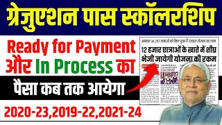 Bihar Graduation Pass 50000 Scholarship 2024  Ready for Payment amp In Process का पैसा कब आयेगा 2024 [upl. by Aihsela]