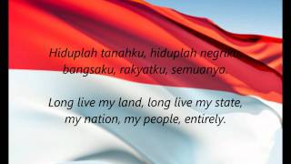 Indonesian National Anthem  quotIndonesia Rayaquot IDEN [upl. by Zolnay]