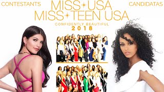 Miss USA 2018 amp Miss Teen USA 2018 Contestants  Candidatas [upl. by Scarface]