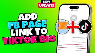 How To Add Facebook page Link To TikTok Bio  Android amp iOS [upl. by Nhabois]