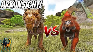 DINOPITHECUS VS THE SHADOWMANE STAT ANALYSIS AND BATTLE TO THE DEATH  Ark Insight [upl. by Otter]