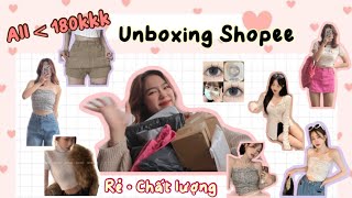 Unbox Shopee HÀNG LOẠT BỘ OUTFIT THỜI TRANG MÁT MẺ PHONG CÁCH HÀN QUỐC PHÙ HỢP CHO HSSV Linhphgg [upl. by Liamaj]