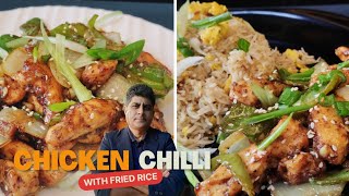 Chilli Chicken  Restaurant Style Chilli Chicken  Chicken Chilli Dry with Egg fried rice [upl. by Hamilah]