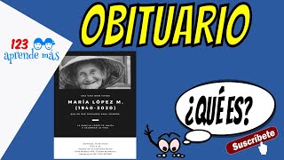 ¿Qué es un obituario o esquela Vídeo para niños [upl. by Keefer479]