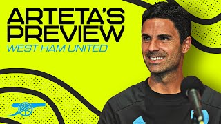 PRESS CONFERENCE  Mikel Arteta previews West Ham  Sakas fitness Rice and celebrations  PL [upl. by Garcon]