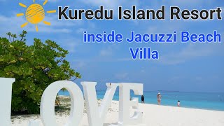 Kuredu Island Maldives Whats inside a Jacuzzi Beach Villa [upl. by Eldreda]