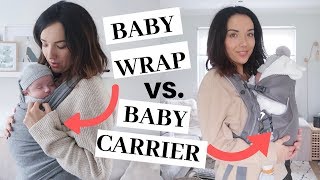 BABY WRAP VS CARRIER   BABY WEARING TRIED AND TESTED babywrap babywearing [upl. by Laiceps]