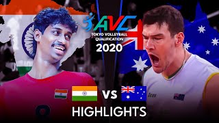 LEGENDARY MATCH  INDIA vs AUSTRALIA  AVC Mens Tokyo Volleyball Qualification 2020 [upl. by Enaed]